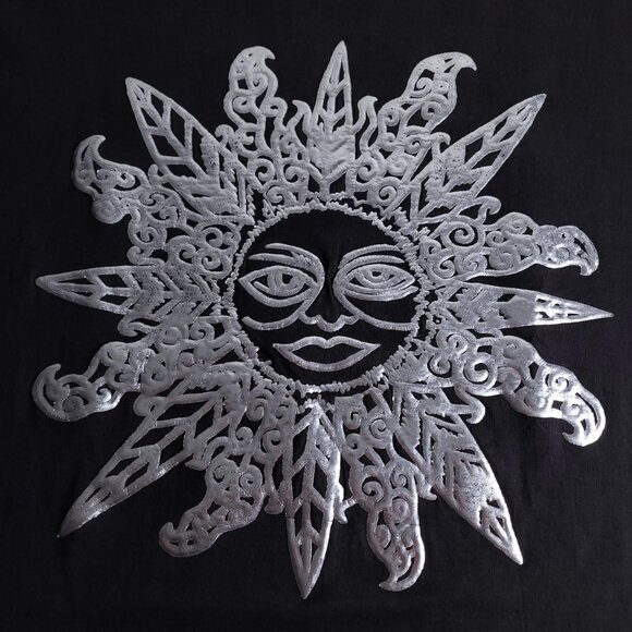 Vintage 80s surf faded 3D puff print southwestern sun Design Zone shirt - Picture 2 of 6